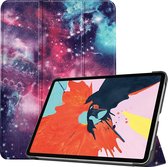 Tablet hoes geschikt voor Apple iPad Air 2022 / 2020 tri-fold - Case met Auto Wake/Sleep functie - Galaxy