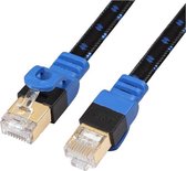 Supersnelle Cat7 RJ45 Netwerkkabel - LAN Ethernet Kabel - Wifi Netwerk Verlengkabel - Verlengsnoer - 3 Meter Lang - 10.000 Mbit/s - Blauw/Zwart