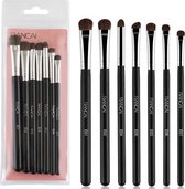 Rancai 7pcs - make-up kwastenset - makeup - oogschaduwkwasten - zwart - makeup kwasten