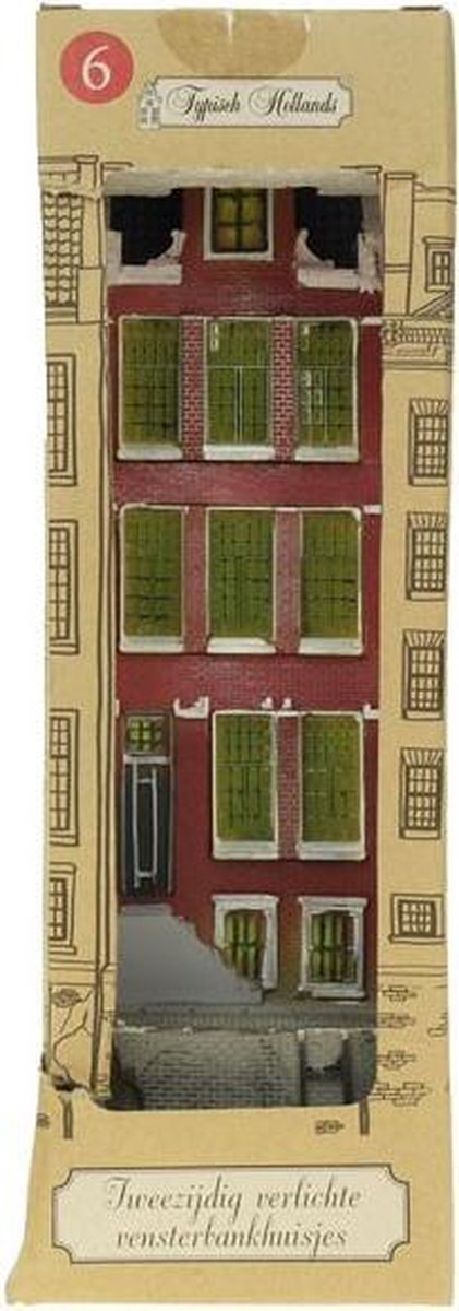 Cadeautip - Typisch Hollands - Set van 6 dubbel verlichte vensterbank Kerst  Huisjes -... | bol.com