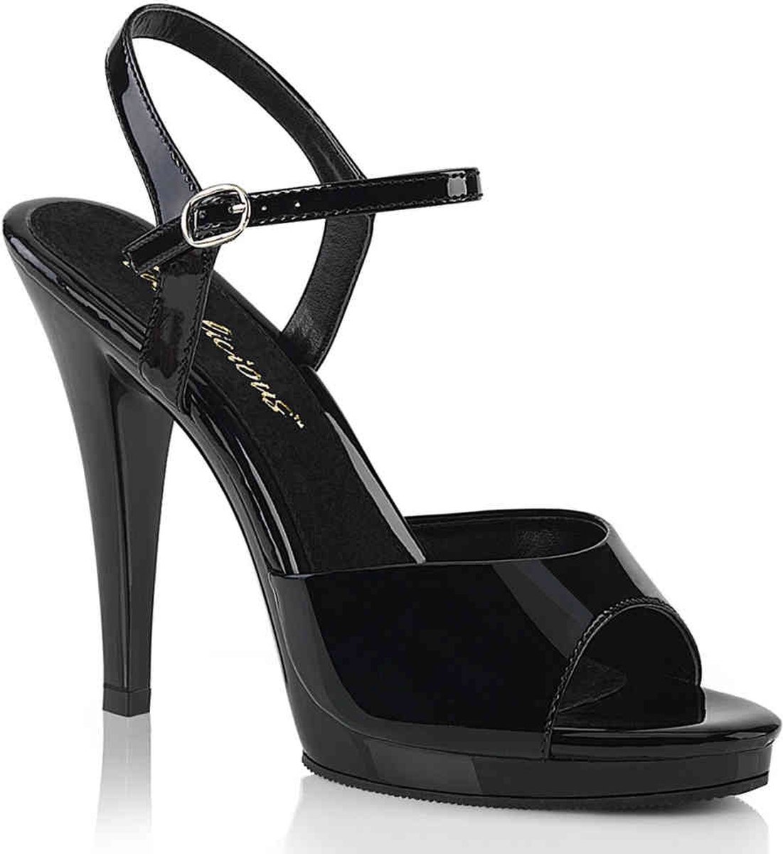 Goedkoopste EU 37 = US 7 | FLAIR-409 | 4 1/2 Heel, 1/2 PF Ankle Strap Sandal