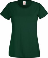 Fruit Of The Loom Dames / Vrouwen Damens-Fit Valueweight T-shirt met korte mouwen (Bottle Groen)
