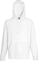 Fruit Of The Loom Heren Lichtgewicht Sweatshirt Met Capuchon / Hoodie (240 GSM) (Wit)