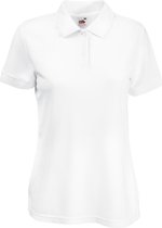 Fruit Of The Loom Vrouwen Dames-Fit 65/35 Poloshirt Korte Mouwen (Wit)