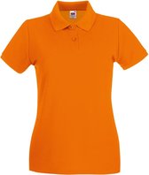 Fruit Of The Loom Vrouwen Dames-Fit Premium Poloshirt Met Korte Mouwen (Oranje) S