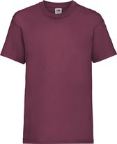 Fruit Of The Loom Kinder / Kinderen Unisex Valueweight T-shirt met korte mouwen (Bordeaux)