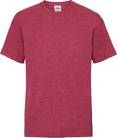 Fruit Of The Loom Kinder / Kinderen Unisex Valueweight T-shirt met korte mouwen (Vintage Heather Rood)