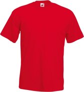 Fruit Of The Loom Heren Super Premium T-shirt met korte mouwen en ronde hals (Rood)