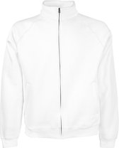 Fruit Of The Loom Heren Volle Ritssluiting Sweat Jacket (Wit)