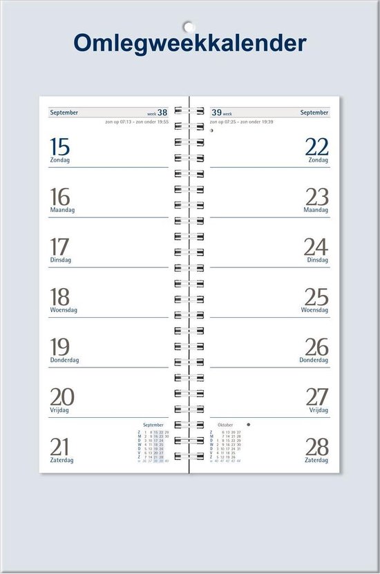 Castelli omleg weekkalender op schild 2021 - weekplanner - 33 x 20 x 1.2 cm - weekkalender per twee weken