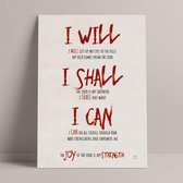 Poster A4 - I Will, I Shall, I Can