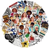 Hamilton Musical stickers - mix 50 stuks - voor laptop, gitaar, agenda, muur etc.