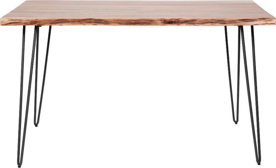 poeder Pech Onhandig Duverger® Tree Trunk - Eettafel - 130 - massief acacia - naturel - smeedijzer  onderstel | bol.com