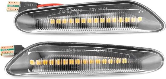 LED Dynamic Zijknipperlichten voor BMW E90 E91 E92 E93 E60 E87 E82 E46 – Wit / Transparant