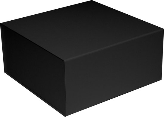 Boîte luxe noir mat à fermeture aimantée 38 cm