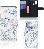 Telefoonhoesje Geschikt voor Samsung Galaxy M31 Bookcase Blossom White