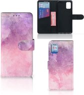 Telefoonhoesje Geschikt voor Samsung Galaxy A31 Flipcase Pink Purple Paint