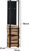 CLP Spark Houtopslag Brandhoutrek - Binnen - Voor haardhout - mat zwart 100 cm