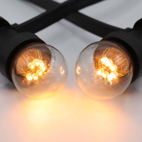 Prikkabel set met LED lampen, 10 meter met 20 fittingen - 0,7 watt lampen  (2000K) | bol.com