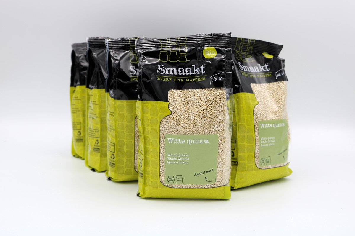 Smaakt Biologische Witte quinoa (Doos van 8 verpakkingen van 400 gram) |  bol.com