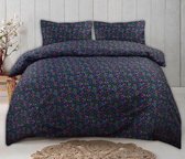 Dekbedovertrek Strijkvrij Katoen Bed of Flowers Blue 200x200(220)