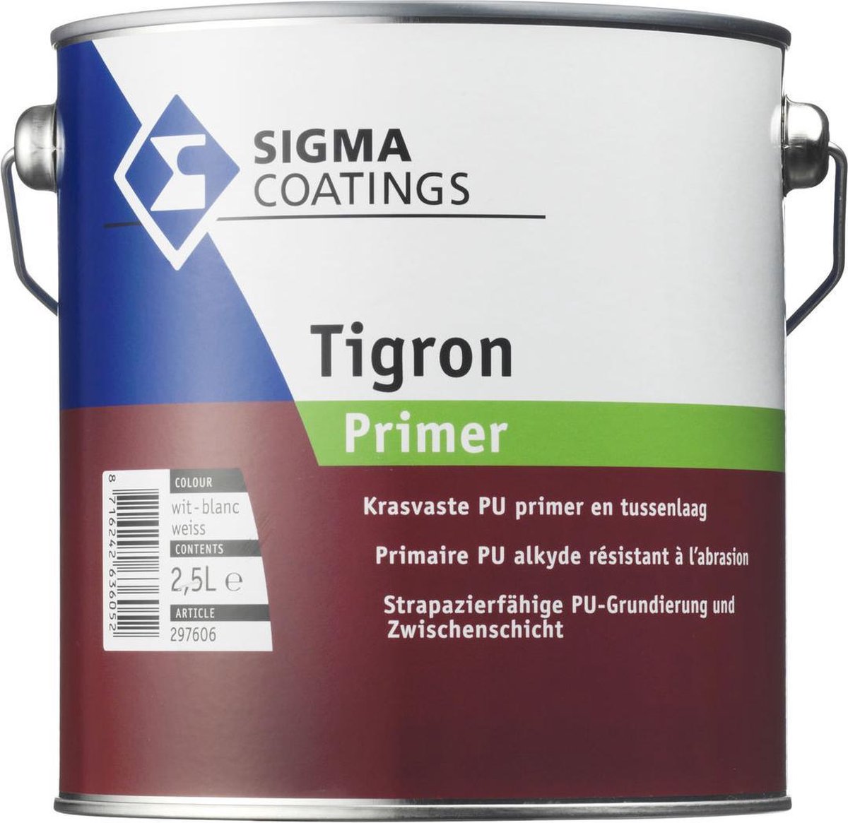 Sigma Tigron Primer Wit - 2,5 L