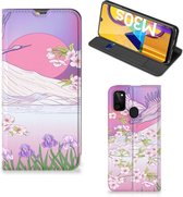 Smartphone Hoesje Cadeautjes voor Vrouwen Geschikt voor Samsung Galaxy M30s | Geschikt voor Samsung M21 Book Style Case Bird Flying