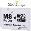 Micro SD naar Memory Stick Pro Duo geheugenkaart adapter voor o.a. PSP of camera Sony
