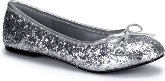 Zilveren ballerina schoenen met glitters 39 | bol.com