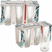 18x Tumbler frisdrankglazen/waterglazen 300 ml - Luxe drinkglazen - Glas - Glazen voor frisdrank/water