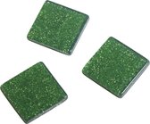 205x stuks acryl glitter mozaiek steentjes groen 1 x 1 cm - Mozaieken maken tegeltjes/stenen