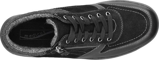 medicus Zwarte leren sneaker rits - Maat 38.5 | bol.com
