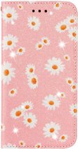 Apple iPhone 11 Daisy Bloemen Print Book Case Roze