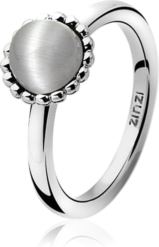 Zinzi - Smalle Zilveren Ring -  Cateye  (ZIR793)