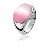 ZINZI zilveren ring roze ZIR672