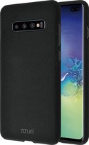 Azuri flexible cover met zand textuur - zwart - voor Samsung Galaxy S10 Plus