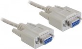 Premium seriële RS232 null modemkabel 9-pins SUB-D (v) - 9-pins SUB-D (v) / gegoten connectoren - 1,8 meter