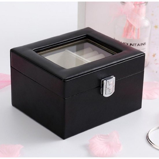 Luxe Sieradendoos - Juwelen doos voor sieraden organizer (ring, ketting, oorbellen,) – Dames bijouterie doos -Zwarte