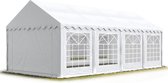 Partytent feesttent 4x8 m tuinpaviljoen -tent ca. 500 g/m² PVC zeil in wit waterdicht