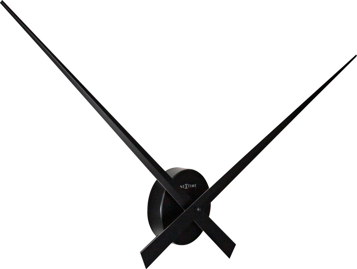 NeXtime Hands – Wandklok – 85 cm – Aluminium – Zwart