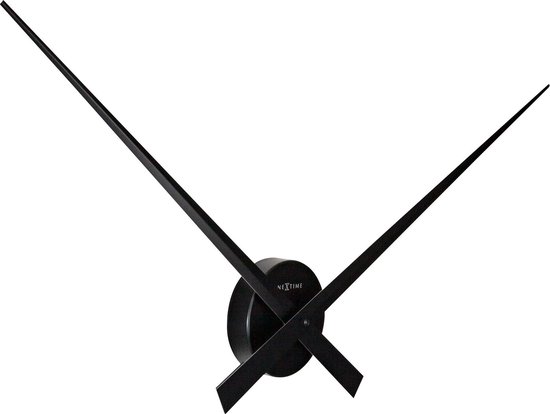NeXtime Hands – Wandklok – 85 cm – Aluminium – Zwart