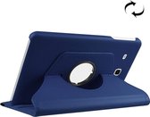 Samsung Galaxy Tab E 9.6 / T560 horizontaal Litchi structuur 360º Draaibaar Hoesje (donker blauw)