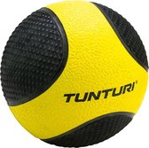 Tunturi Medicine Ball - Medicijnbal - Wall Ball - 1kg - Geel/Zwart - Rubber - Incl. gratis fitness app