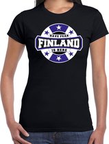 Have fear Finland is here / Finland supporter t-shirt zwart voor dames XL