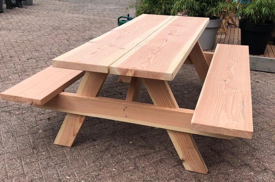 Picknicktafel 2 meter | Picknickbank | Robuust | Douglas hout | Volledig  gemonteerd! |... | bol.