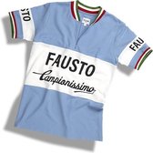 Fausto Coppi casual retro shirt | We ღ de koers! | Casual shirt geïnspireerd op het legendarische wielershirt van de Bianchi wielerploeg - 100% katoen Heren T-shirt L