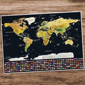 World Scratch Map - Kras Wereldkaart Poster - Wereld Kraskaart - Poster Wereldkaart Kras - Krasmap - Kras Wereldkaarten - Wereldmap - World map - Wereld Kaart