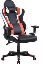 Bol.com Gamestoel Tornado bureaustoel - ergonomisch verstelbaar - racing gaming stoel - zwart oranje aanbieding