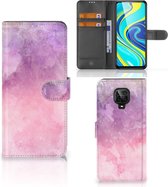 Telefoonhoesje Xiaomi Redmi Note 9 Pro | Note 9S Flipcase Pink Purple Paint