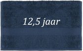 Handdoek - 12,5 jaar - 100x50cm - Donker blauw